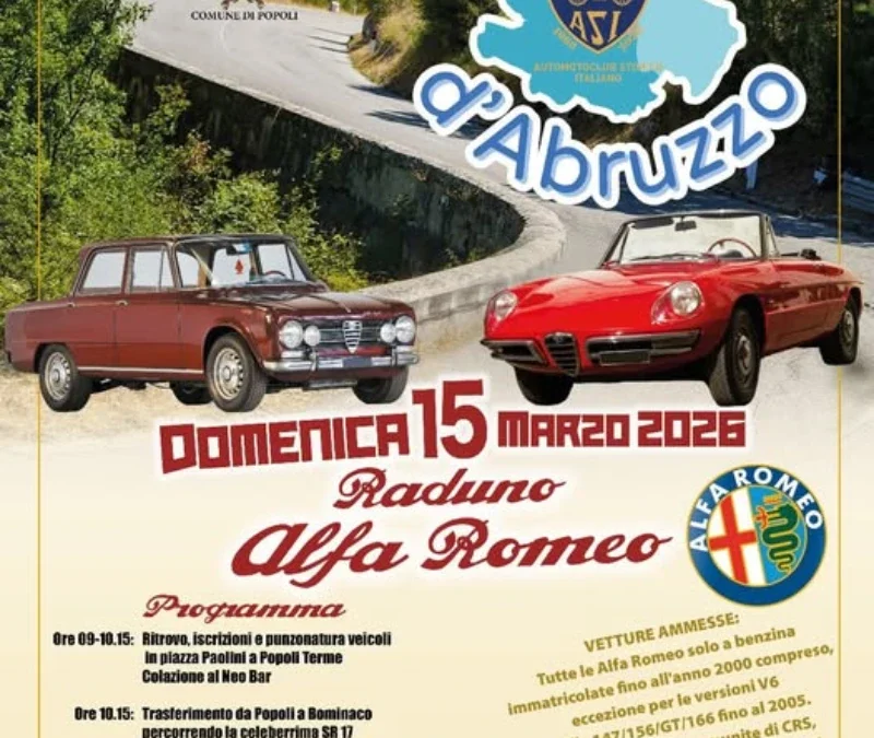 Interclub Motori d’Abruzzo 2026 – Raduno Alfa Romeo
